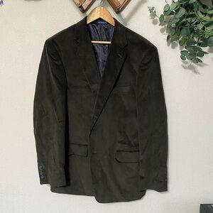 STAFFORD Classic Fit chocolate brown 100% cotton corduroy 2 button blazer 42L